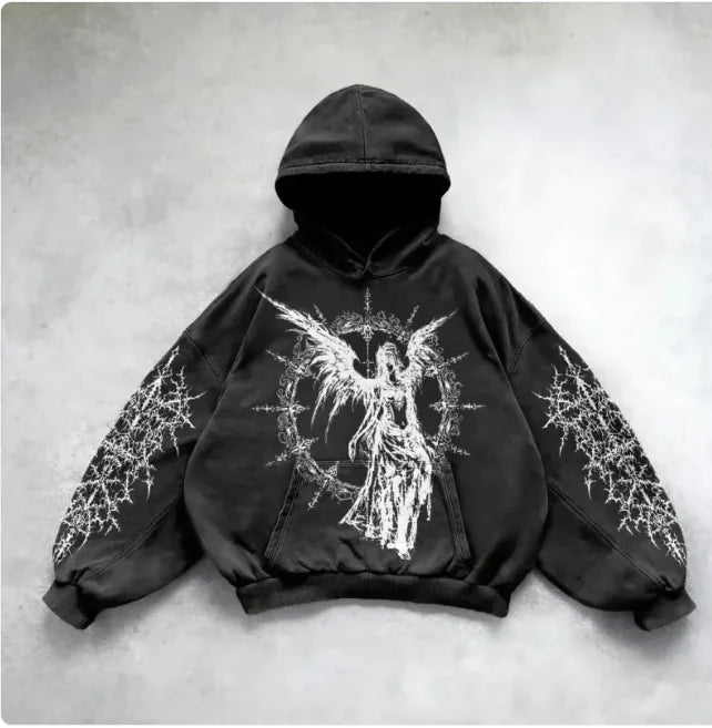 Metro Edge Y2K Hoodie Art Sweatshirt
