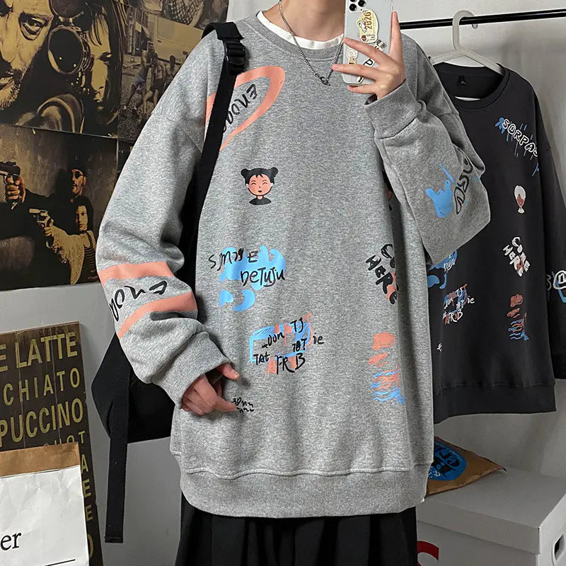 Urban Men's Oversized Autumn Sweatshirt