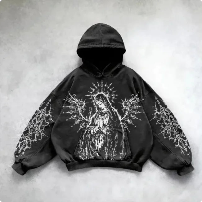 Metro Edge Y2K Hoodie Art Sweatshirt