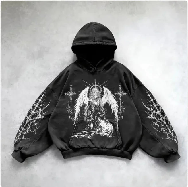 Metro Edge Y2K Hoodie Art Sweatshirt