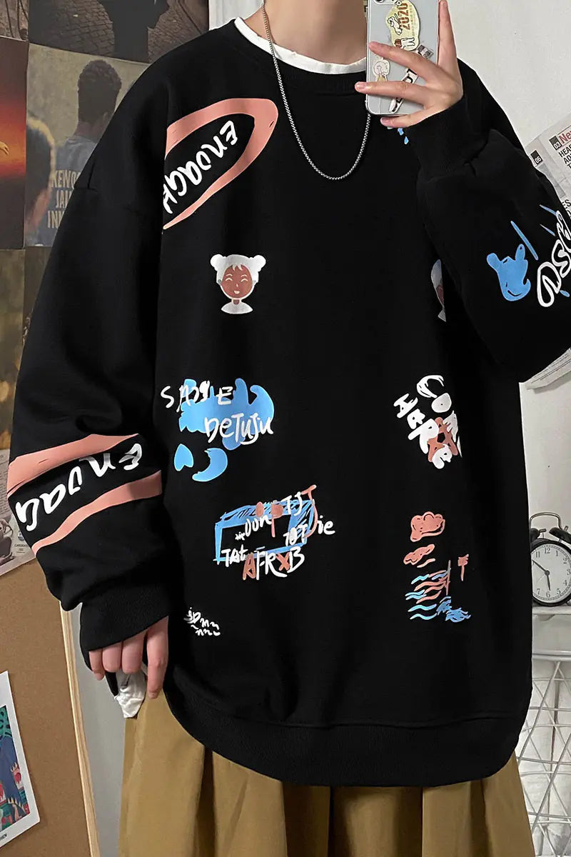 Urban Men's Oversized Autumn Sweatshirt