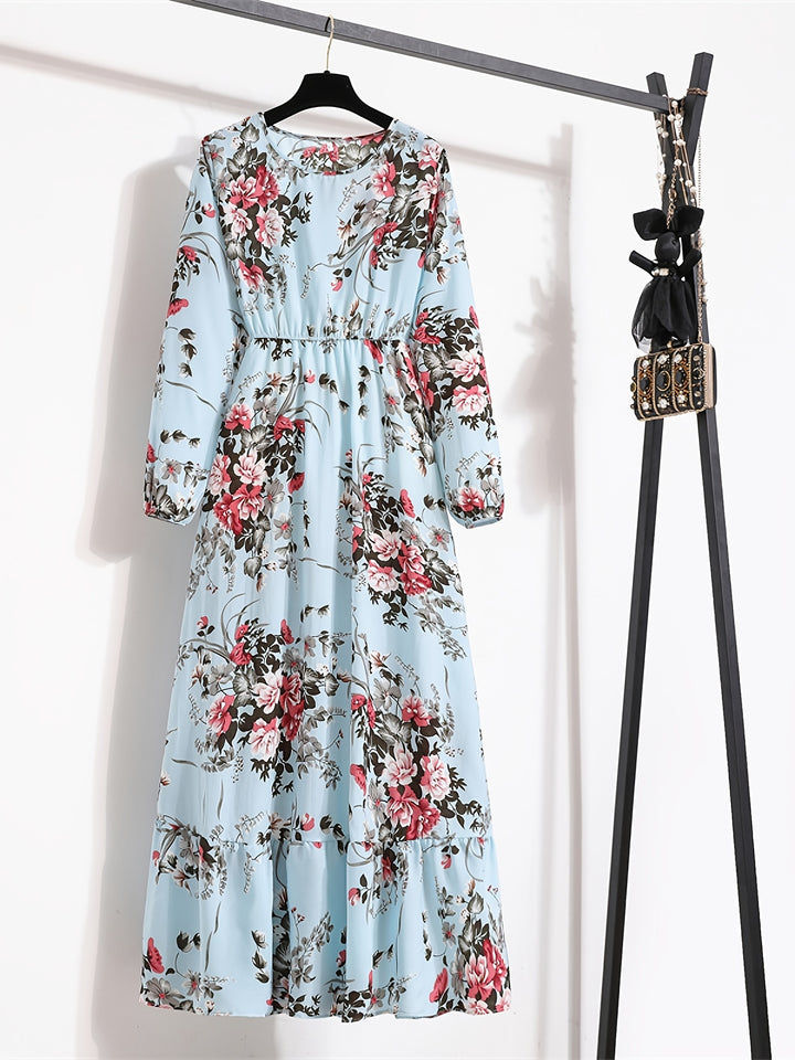 Elegant Floral A-Line Dress