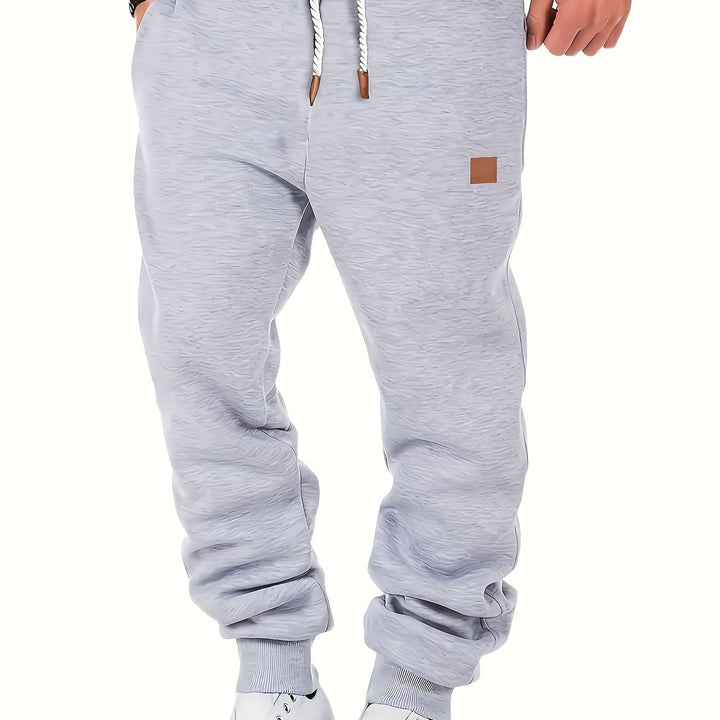 Men's Winter Fall Drawstring Sweatpants, Casual Joggers With Pockets For Running Jogging