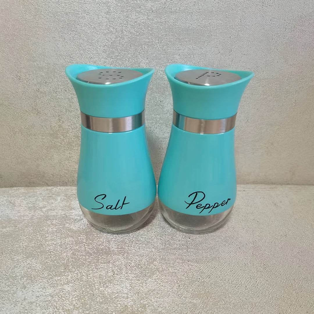 Glass Salt & Pepper Shakers - Stainless Steel Lid, 4 oz