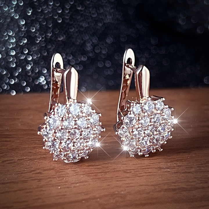 Sunflower Earrings – Zirconia Decoration