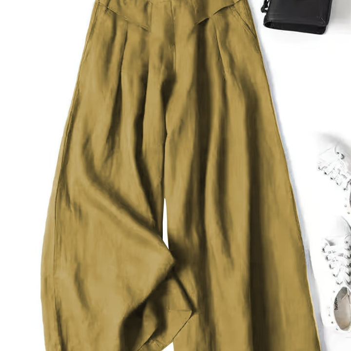 Chic Wide Leg Palazzo Pants - Versatile & Breathable - Perfect for Spring & Summer, Stylish Comfort for Women’s Casual and Work Wardrobe