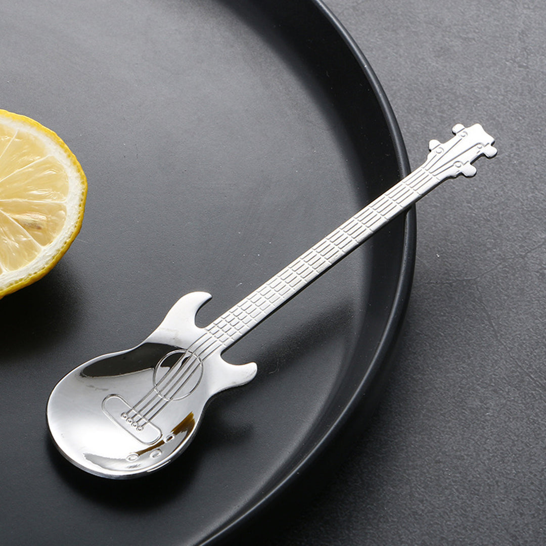 Creative Guitar Spoon – Stainless Steel for Coffee & Desserts