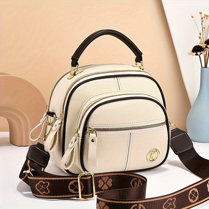 Versatile Multi-Pocket Crossbody Handbag