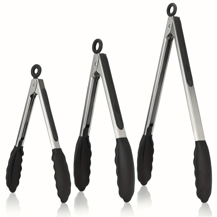 Tongs for Cooking – Silicone Tips, Heat Resistant