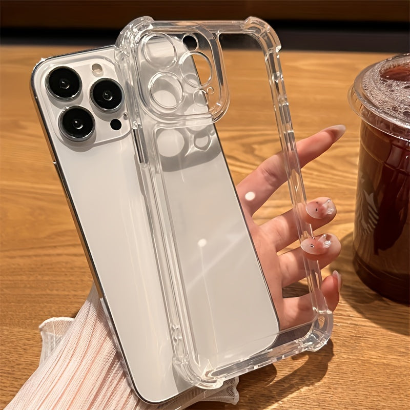 Luxury Original Shockproof Transparent Case For iPhone 15 14 13 12 11 15 Pro Max X Xs Max XR 7 8 14 15 Plus Bumper Cases Clear Back Cover