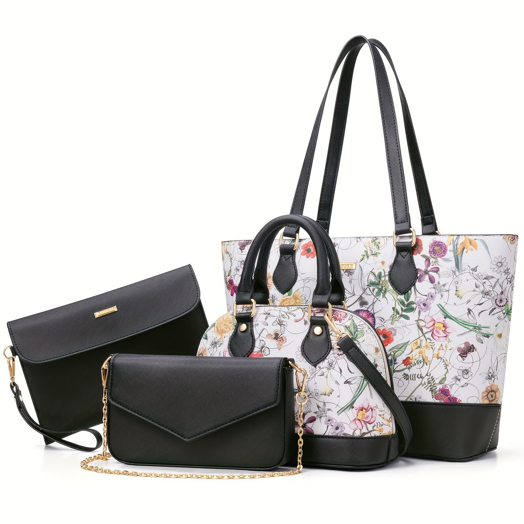 Bagsure 4-Piece Fashion Handbag Set