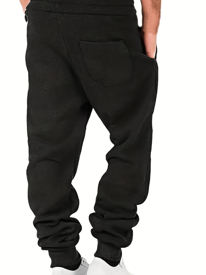 Men's Winter Fall Drawstring Sweatpants, Casual Joggers With Pockets For Running Jogging