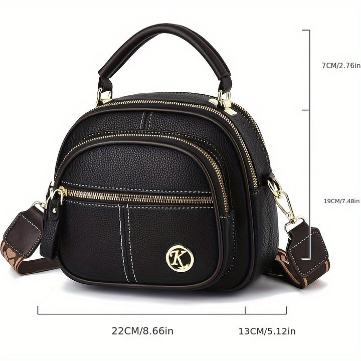 Versatile Multi-Pocket Crossbody Handbag