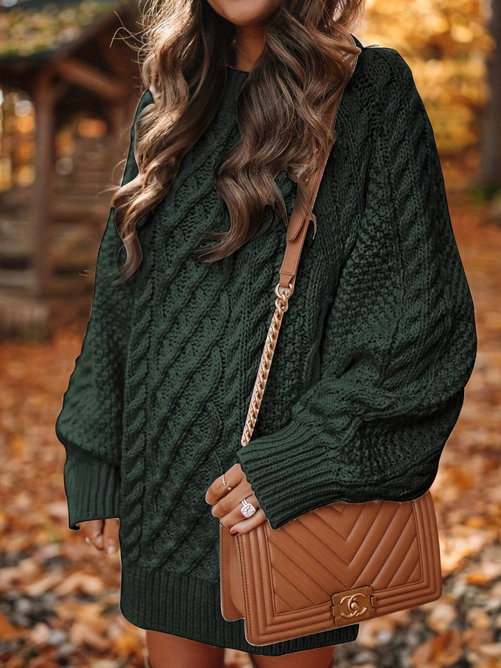 Cable Knit Sweater Dress