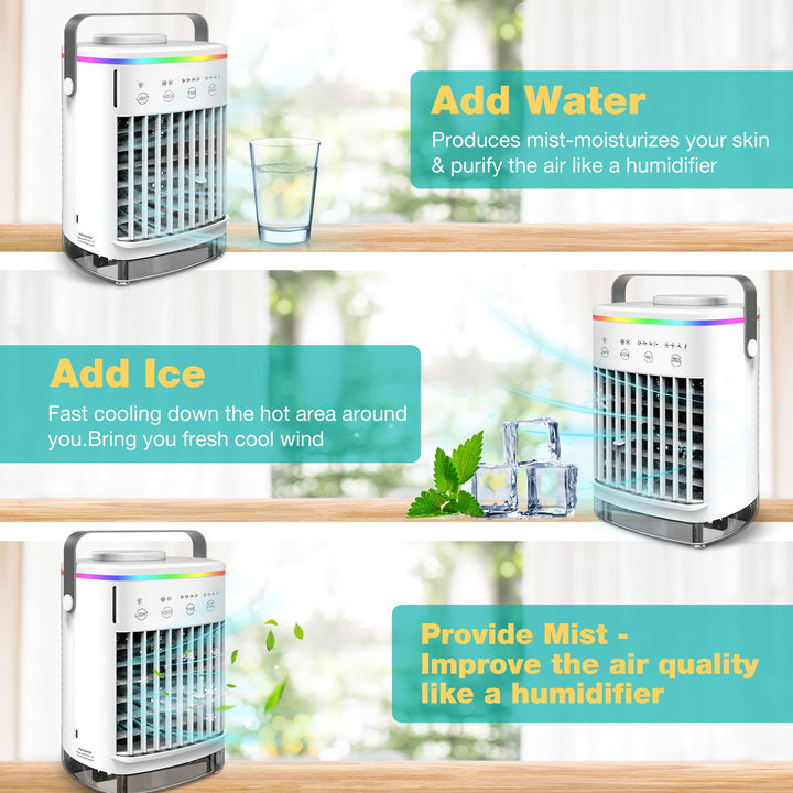 Mini Portable Air Conditioner – 4-Speed Fan & Humidifier