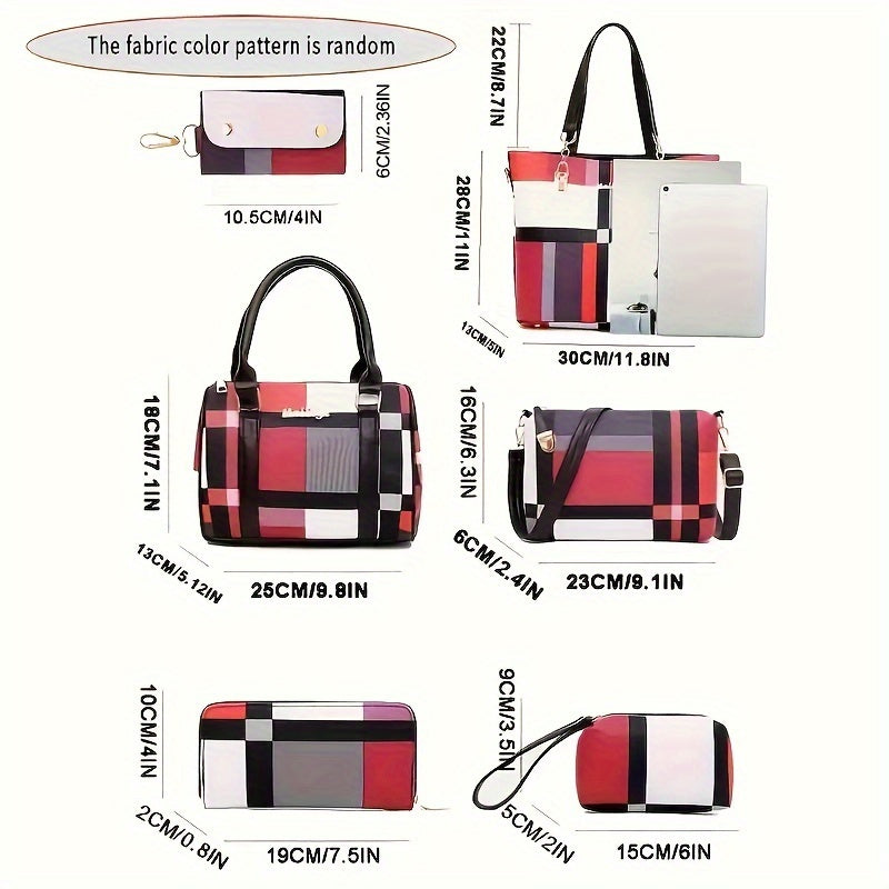 6-Piece Women's Handbag & Purse Set