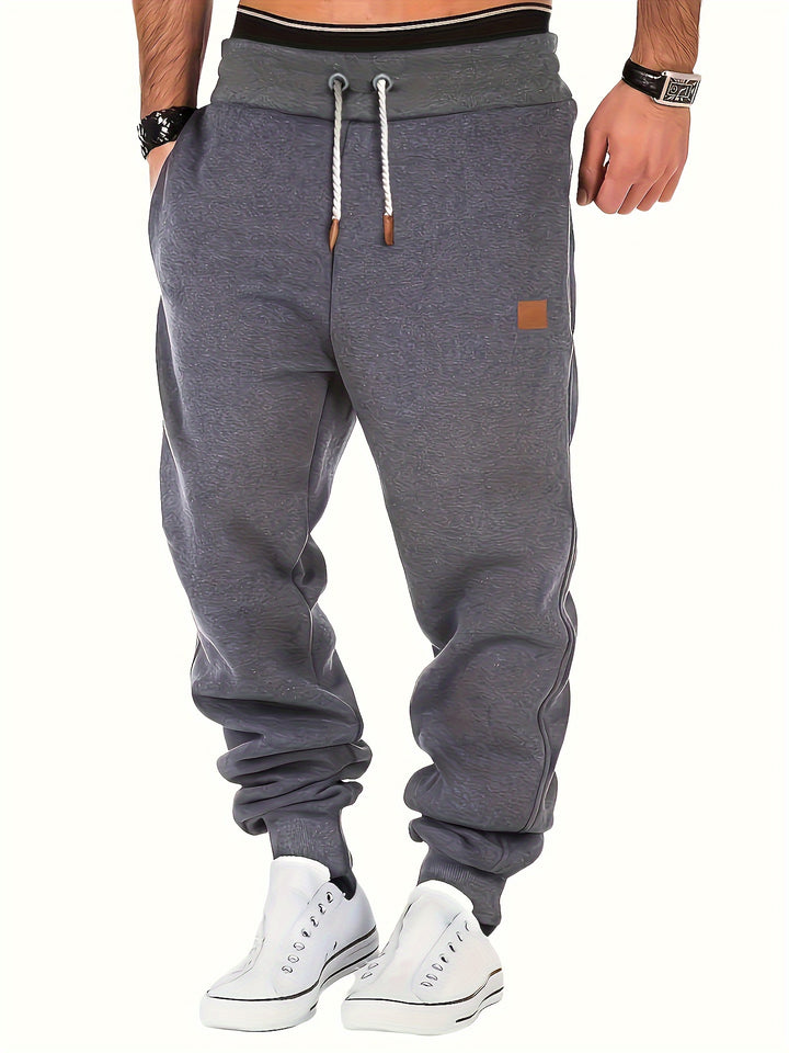 Men's Winter Fall Drawstring Sweatpants, Casual Joggers With Pockets For Running Jogging