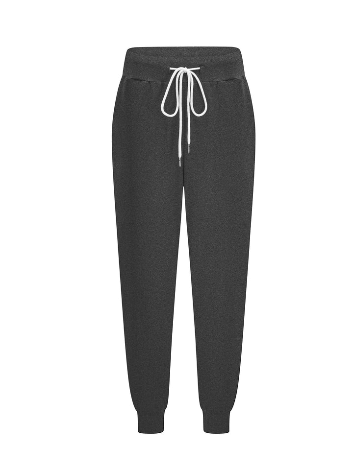 Solid Drawstring Waist Jogger Pants, Casual Sporty Slant Pocket Pants, Women's Clothing