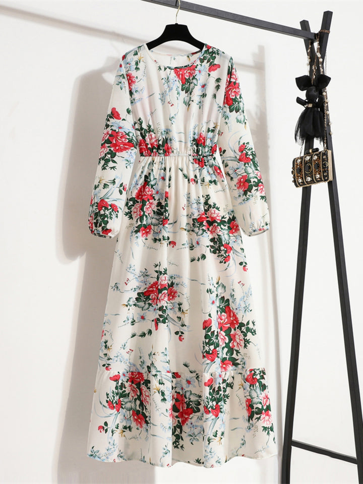 Elegant Floral A-Line Dress