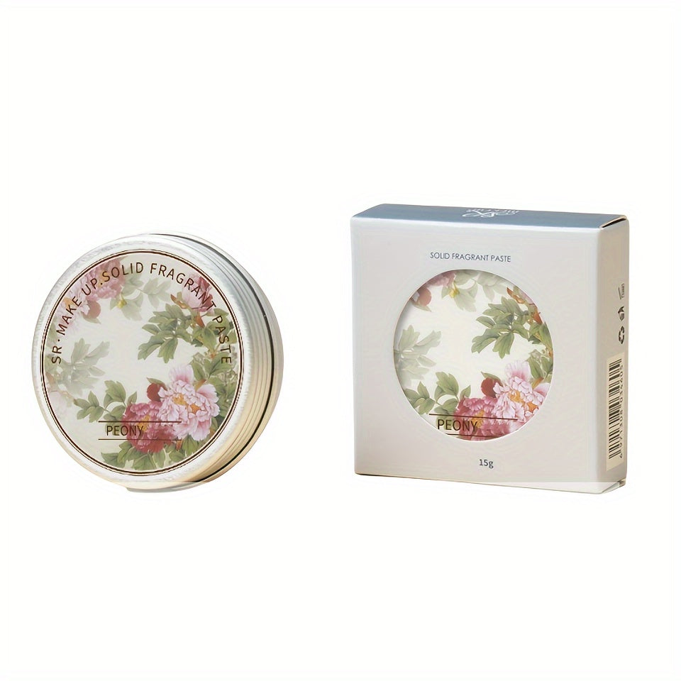 Portable Solid Perfume, Rose, Peony, Lotus, Lavender, Cherry Blossom, Fresh Floral Solid Balm