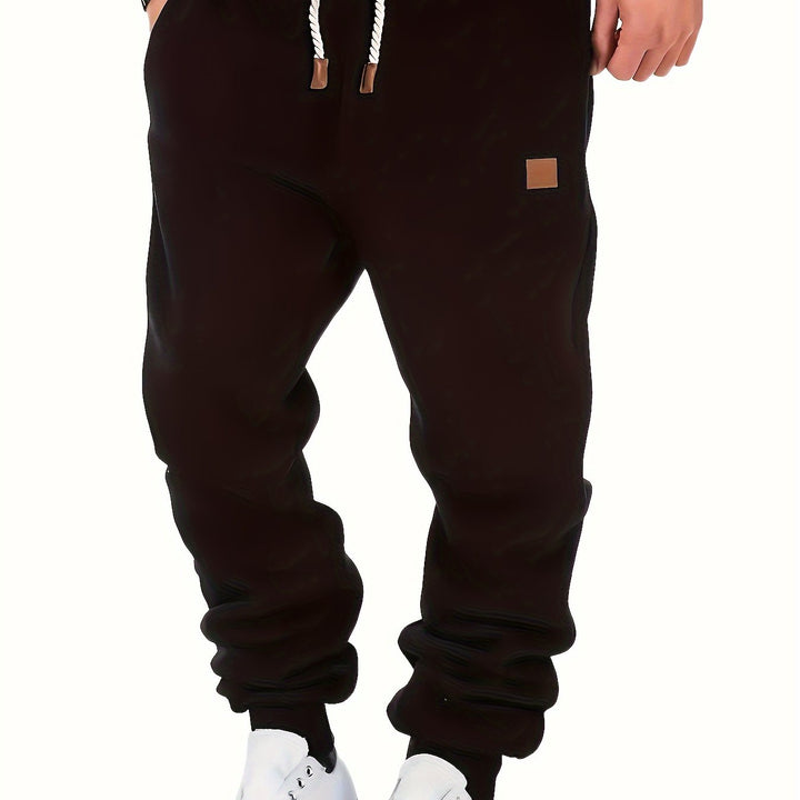 Men's Winter Fall Drawstring Sweatpants, Casual Joggers With Pockets For Running Jogging