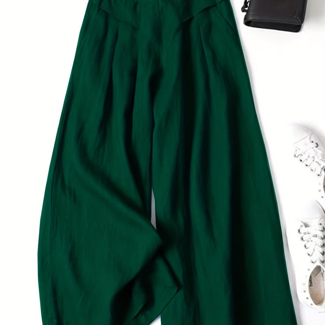 Chic Wide Leg Palazzo Pants - Versatile & Breathable - Perfect for Spring & Summer, Stylish Comfort for Women’s Casual and Work Wardrobe