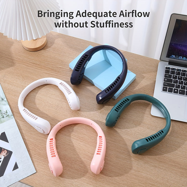 Portable Mini Hanging Neck Fan Power ventilador Bladeless Neckband Fan Air Cooler USB Rechargeable Electric Fans