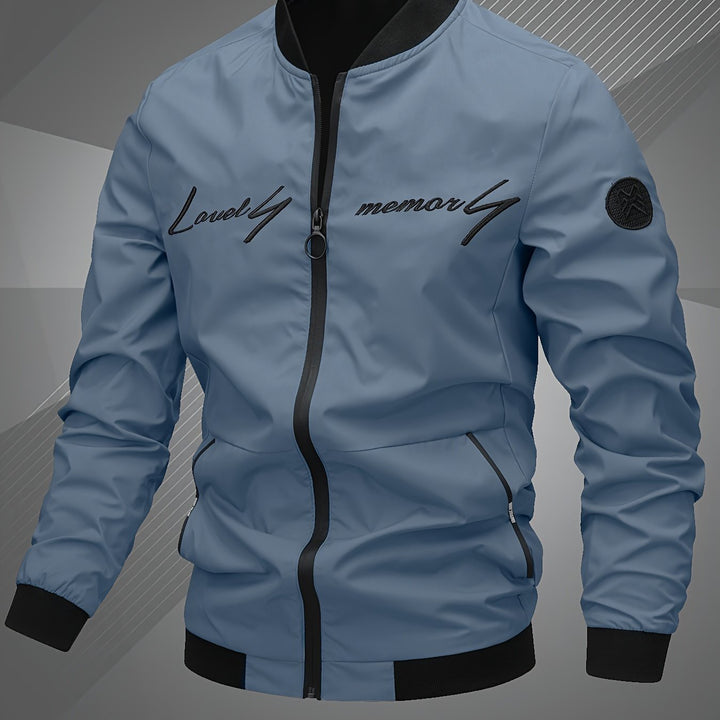 Men's Letter Embroidered Casual Bomber Jacket Gifts Best Sellers