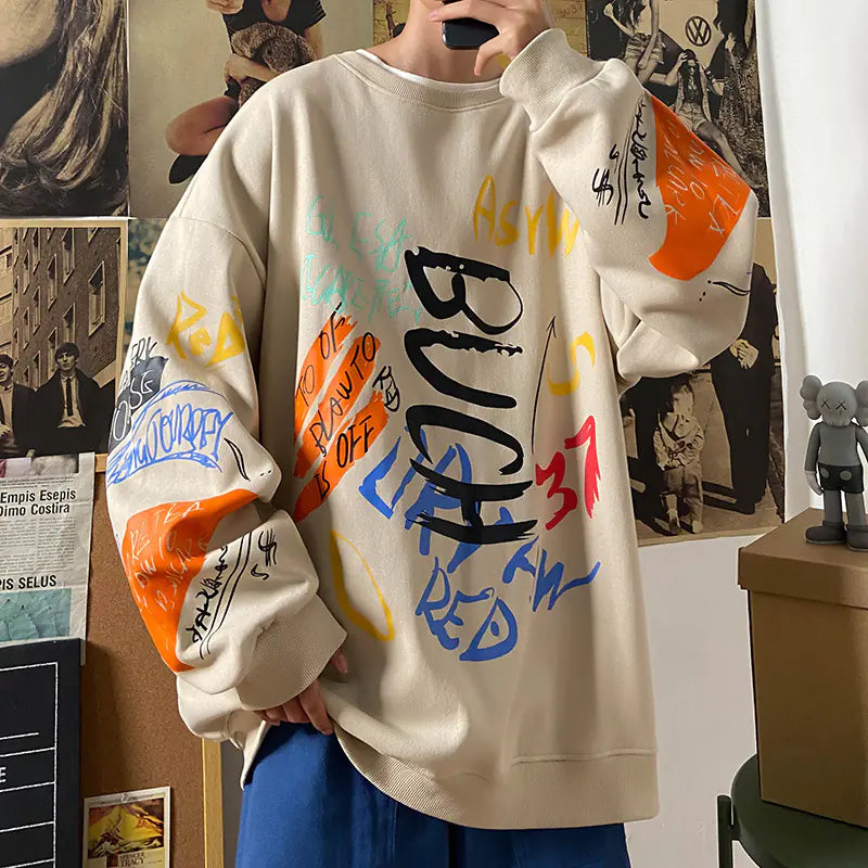 Urban Men's Oversized Autumn Sweatshirt