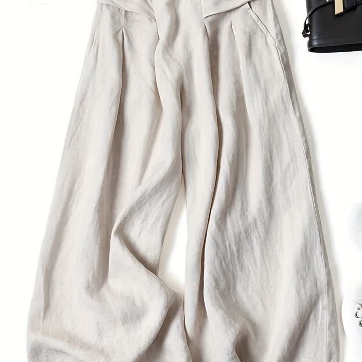 Chic Wide Leg Palazzo Pants - Versatile & Breathable - Perfect for Spring & Summer, Stylish Comfort for Women’s Casual and Work Wardrobe