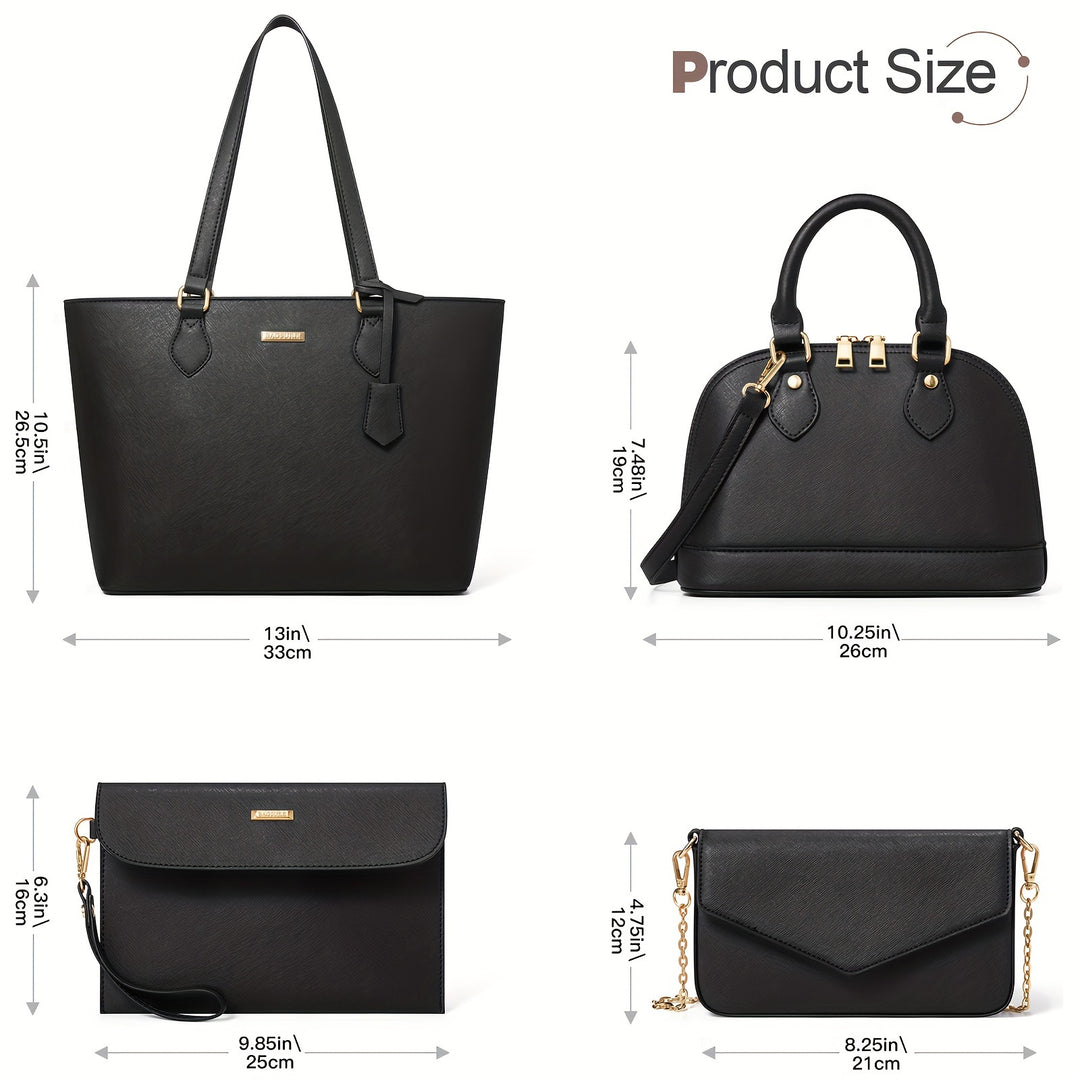 Bagsure 4-Piece Fashion Handbag Set