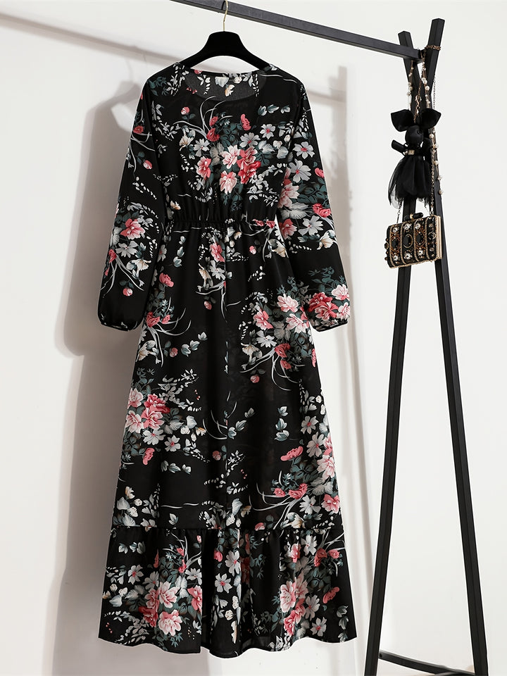 Elegant Floral A-Line Dress