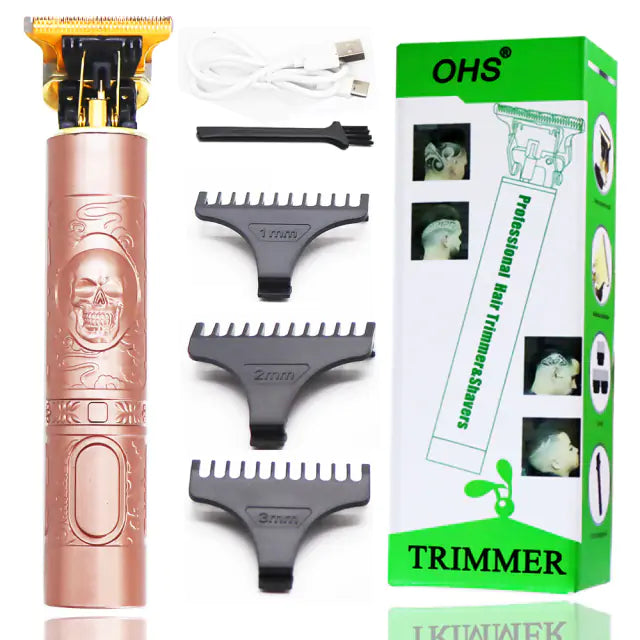 T9 USB Electric Hair Clipper: Rechargeable Trimmer for Men