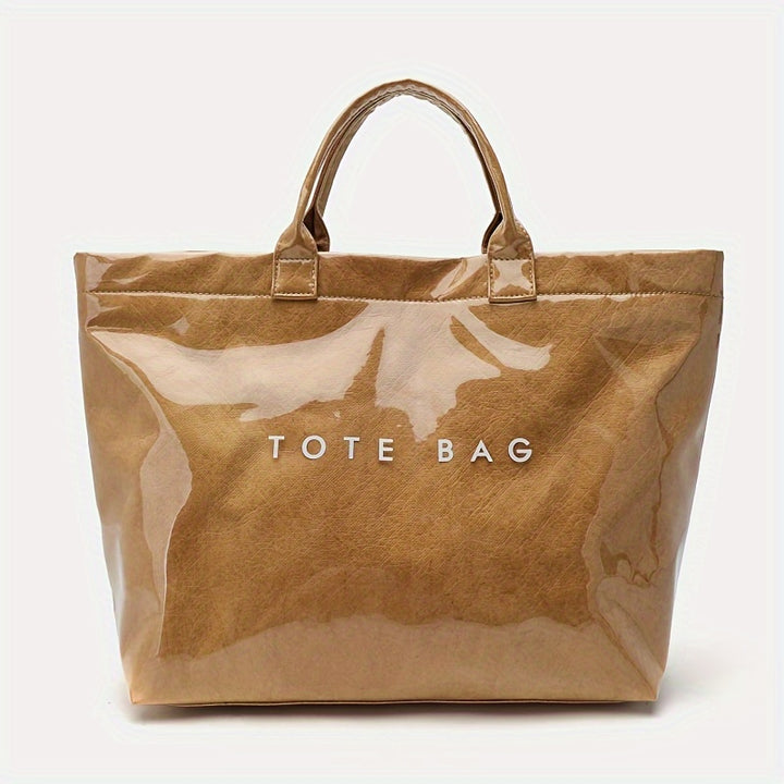 Transparent PVC & Kraft Paper Tote Bag