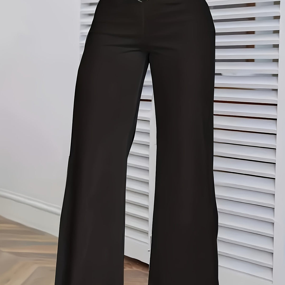 High Waist Wide Leg Pants, Casual Loose Pants For Spring & Summer, Women's Clothing