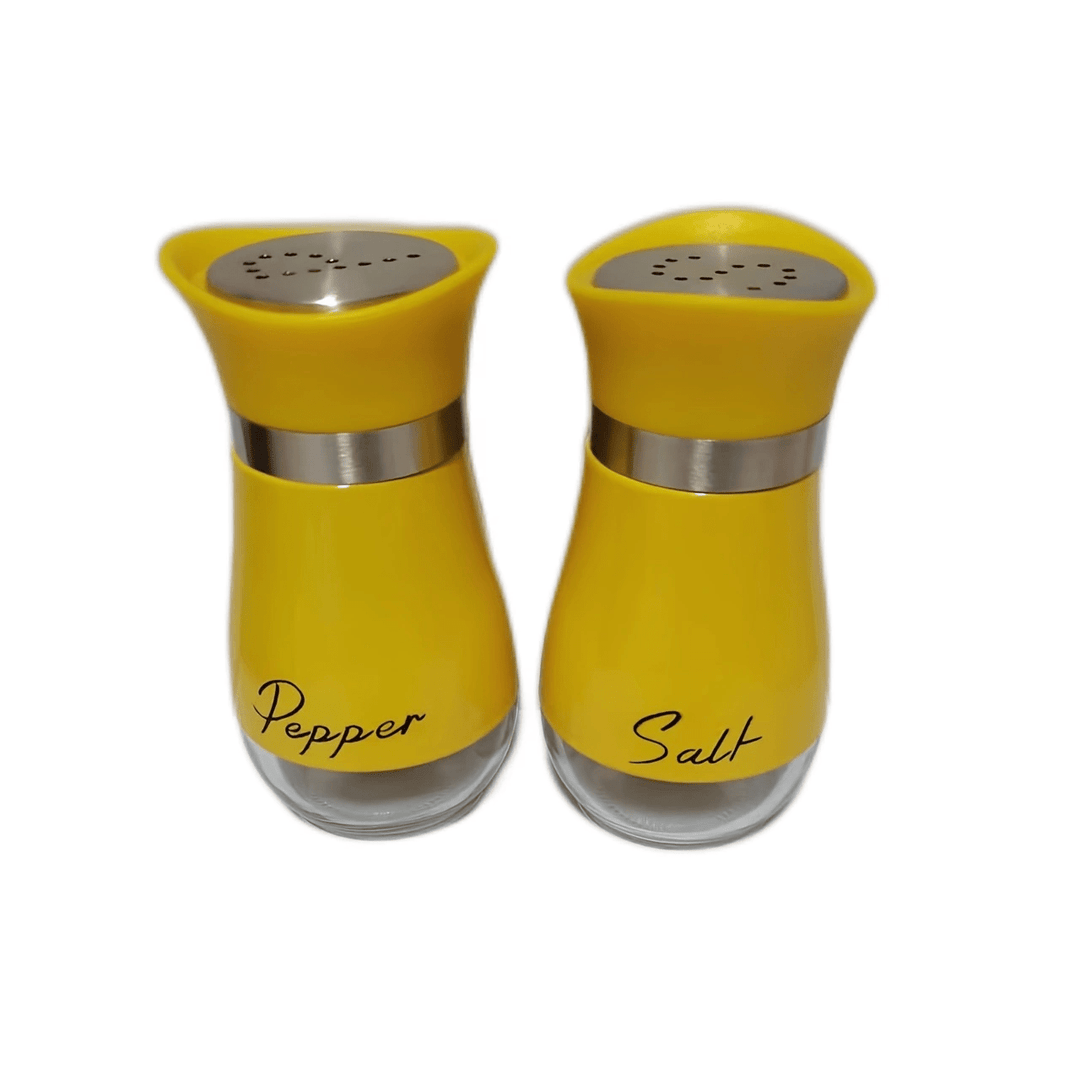 Glass Salt & Pepper Shakers - Stainless Steel Lid, 4 oz