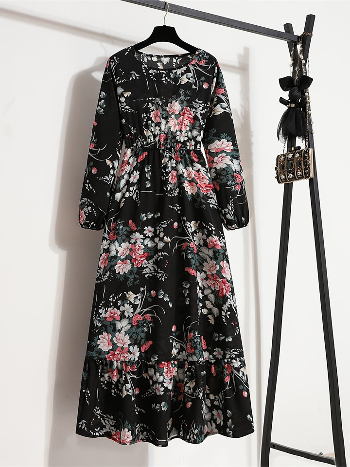 Elegant Floral A-Line Dress