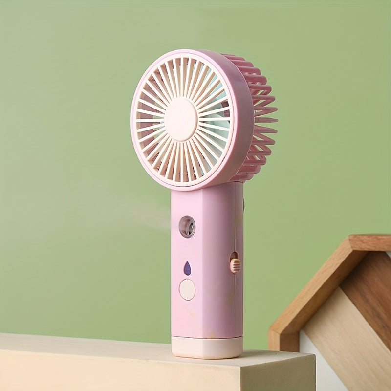 Portable Air Conditioner, MiNi USB Evaporative Air Conditioner Fan, Cordless Rechargeable Personal Fan, Cooling Air Humidification Spray Fan Silent Water Cooling Fan