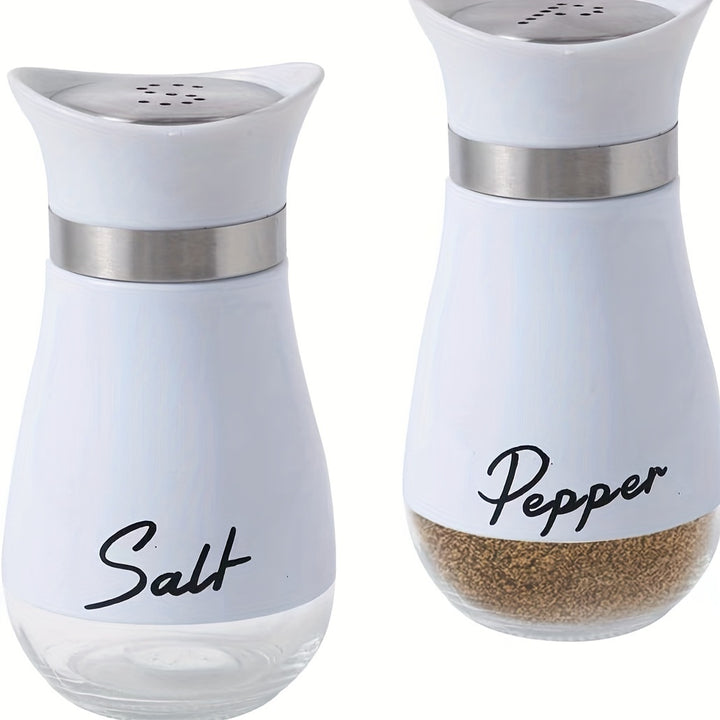 Glass Salt & Pepper Shakers - Stainless Steel Lid, 4 oz