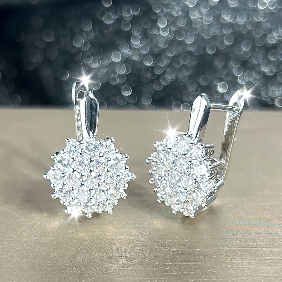 Sunflower Earrings – Zirconia Decoration