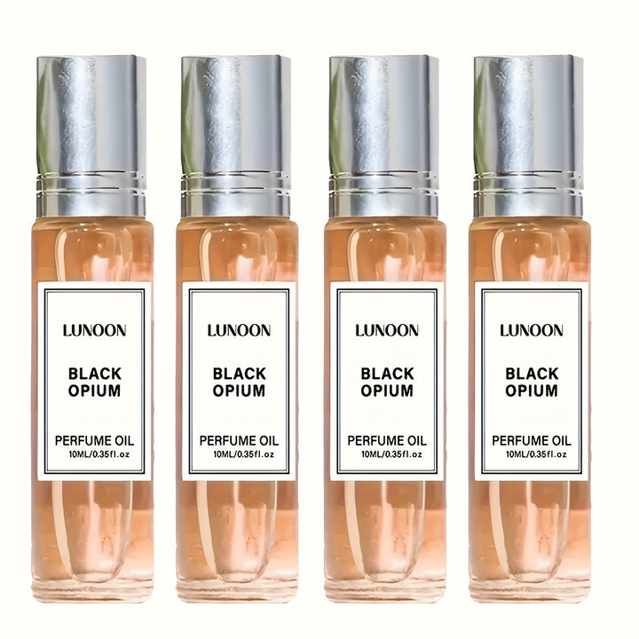 LUNOON Black Opium Perfume Oil: 10ml/0.35fl.oz. - Refreshing, Long-Lasting Oriental Wood Aroma - Suitable for Daily Gifts and Romantic Dates - Convenient to Carry in Your Bag