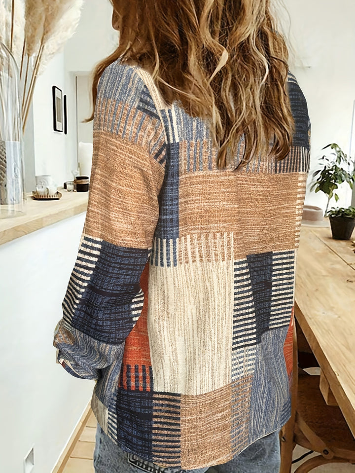 Elegant Patchwork Blouse