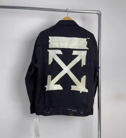 Trendy Oversized Black Denim Coat