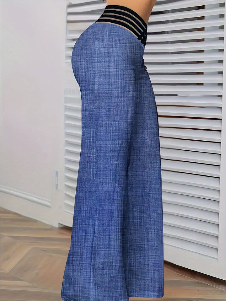 High Waist Wide Leg Pants, Casual Loose Pants For Spring & Summer, Women's Clothing