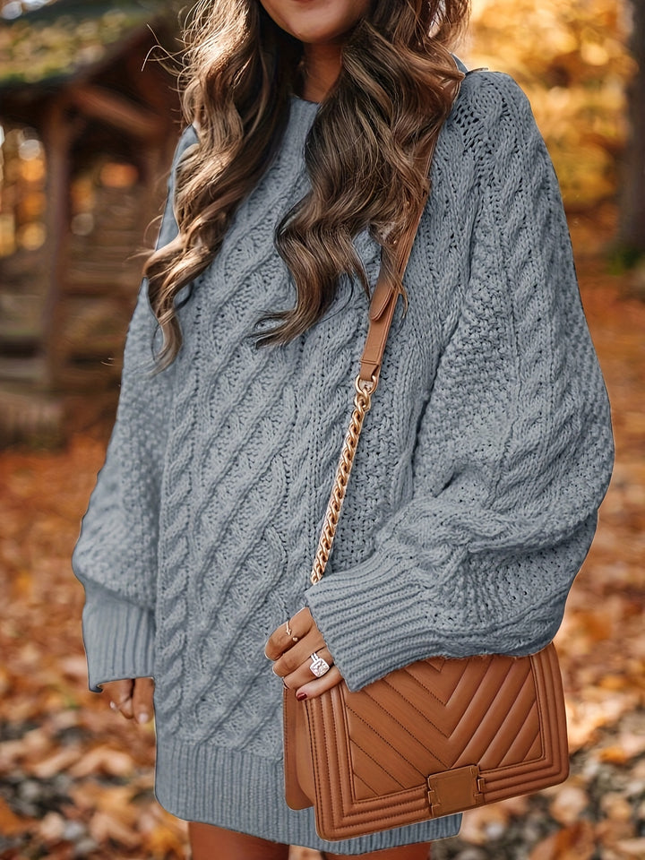 Cable Knit Sweater Dress