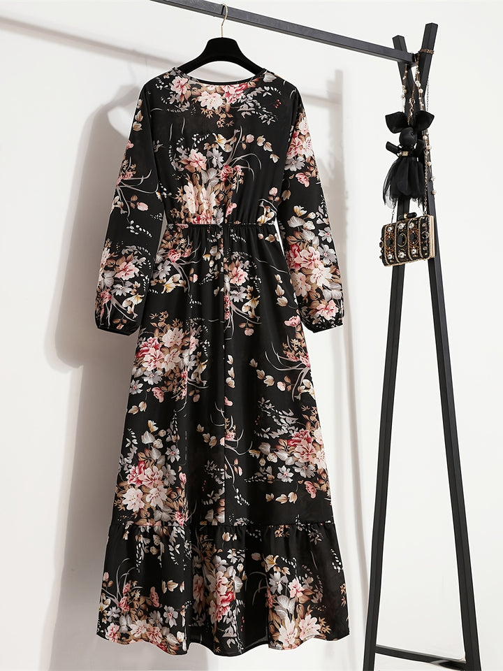 Elegant Floral A-Line Dress