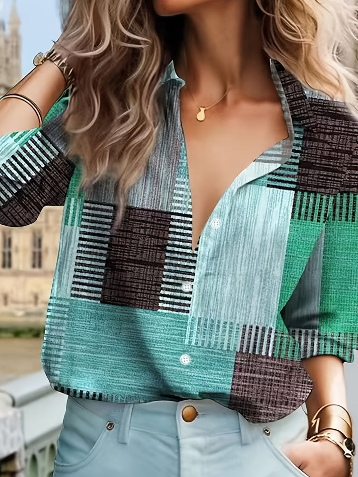 Elegant Patchwork Blouse