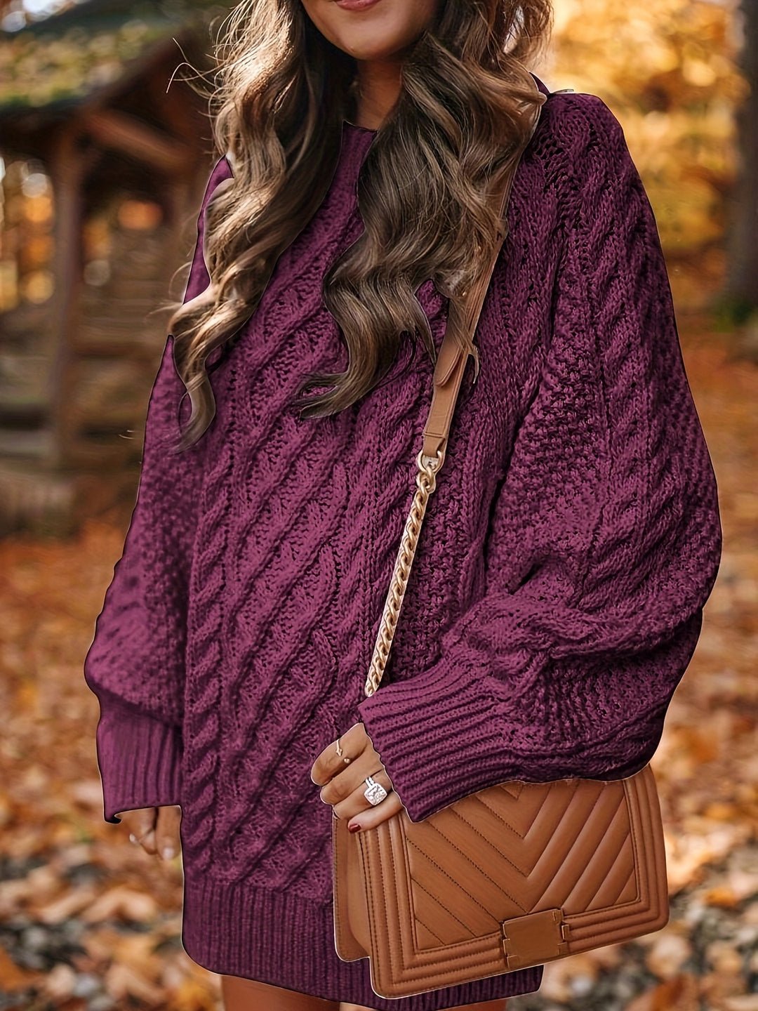 Cable Knit Sweater Dress