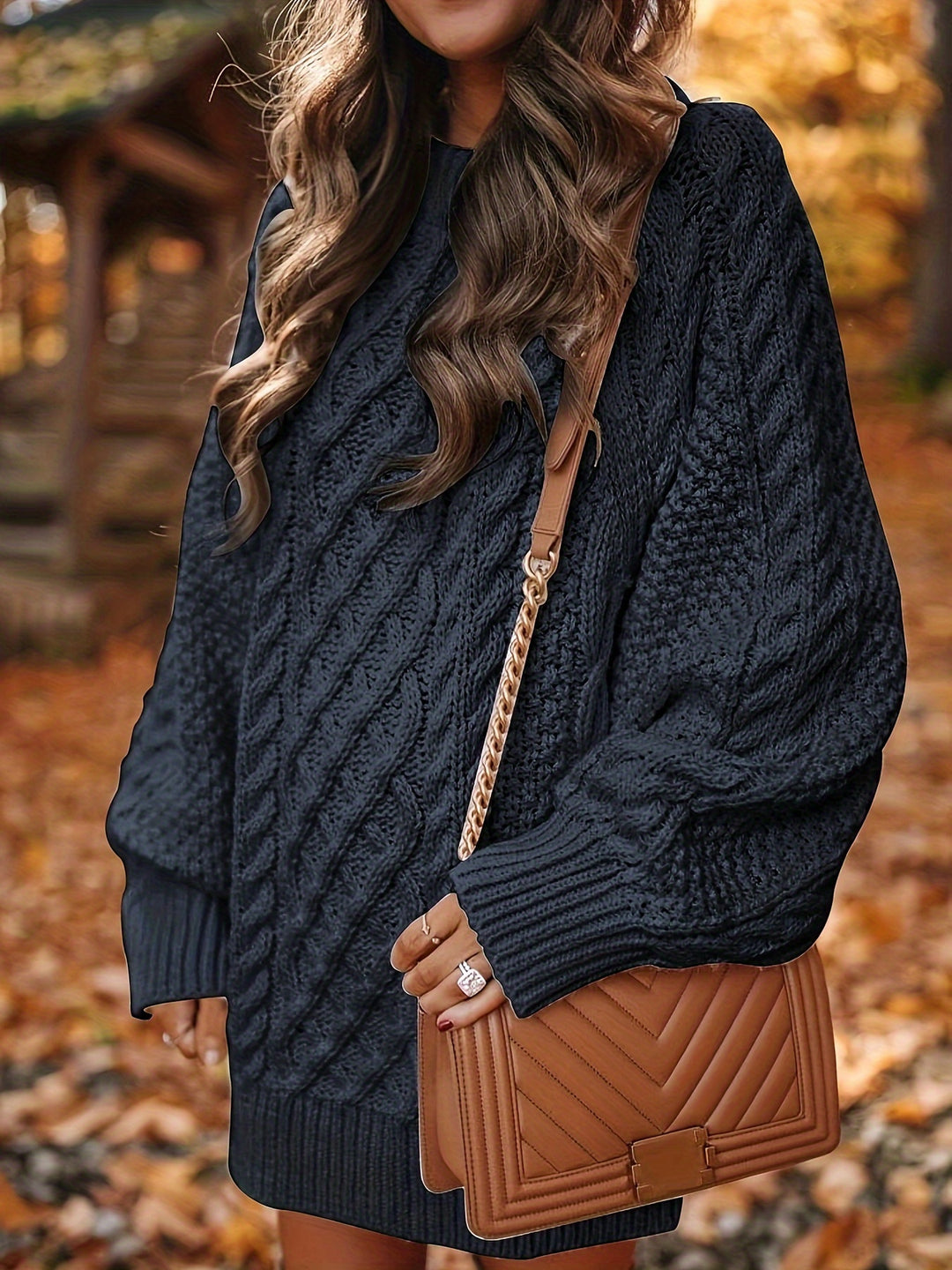 Cable Knit Sweater Dress