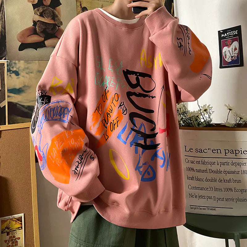 Urban Men's Oversized Autumn Sweatshirt
